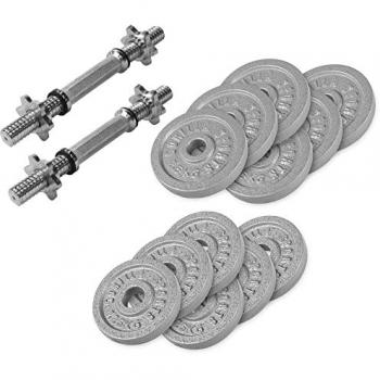 Gorilla Sports Mancuernas de hierro fundido 27,5 kg