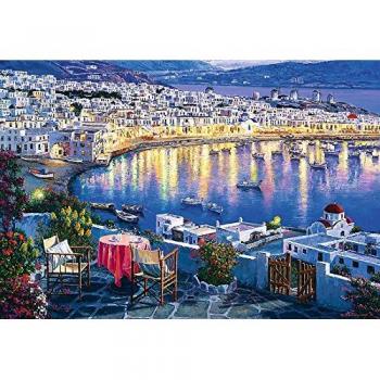 Trefl 1500 pièces qualité premium Mykonos au coucher du soleil