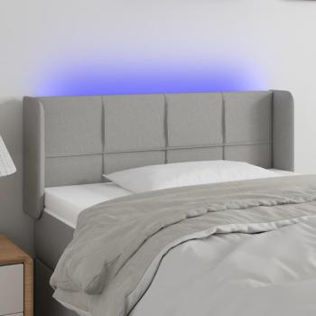 Vidaxl Kopfteil mit LED-Hintergrundbeleuchtung Hellgrau 83x16x78/88 Cm