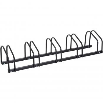 HOMCOM Bicycle Parking Stand, 5 Racks, Black
