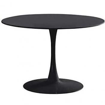 Mesa comedor redonda Gina negro 110x110x75 cm