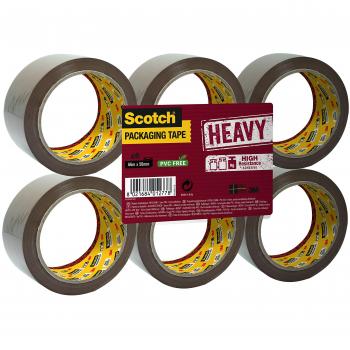 Scotch Heavy Packaging Tape High Resistance Hotmelt 50mmx66m Brown