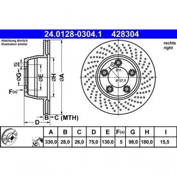 Disco Freno ATETech 24.0128-0304.1