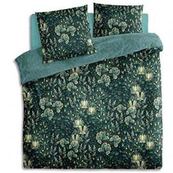 Housse de couette 260 x 240 cm avec 2 taies imprimé feuillage