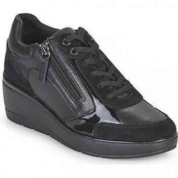 Baskets femme Geox Ilde à semelle compensée noire