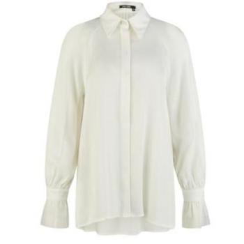 MARC AUREL Satinbluse mit Tüllmanschetten