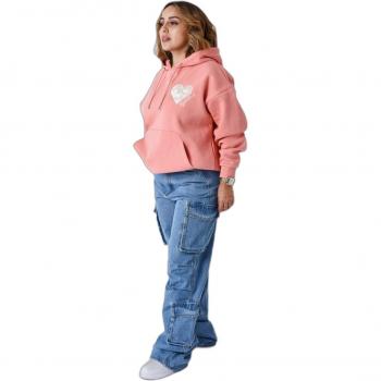 Hoodie Project X Paris Wicker Heart – Couleur Rose Corail, Dimension S