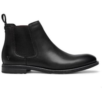 Windsor Smith Männliche Chelsea Boots Schwarz Leder Serie Sergio, Größe UK 9