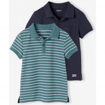 Pack 2 Polos Verde Agua para Niños – Punto Calado