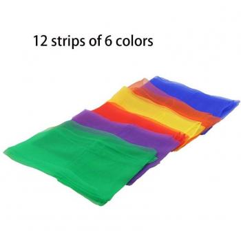 12-Piece Chiffon Performance Scarves for Kids