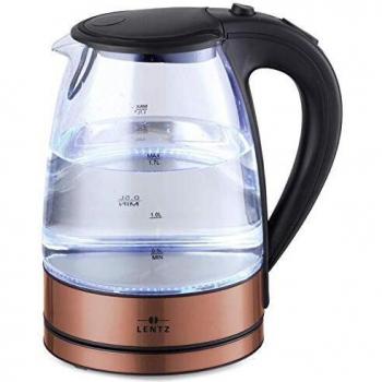 Lentz Wasserkocher 1,7L mit blauer LED-Beleuchtung