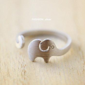 Anillo de Joyería Plata 925 Elefante Escultórico
