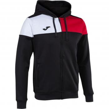 Chaqueta Deportiva Joma Crew V con Capucha, Color Negro-Red