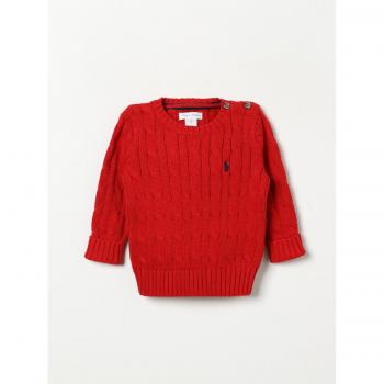 Polo Pull Enfant Ralph Lauren Rouge 18M