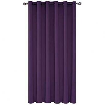 Grand rideau violet foncé 203 × 214 cm, thermique et occultant