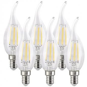 Luminea : 6 ampoules LED à filament bougie E14