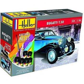 Maquette détaillée de la Bugatti T 50 par Heller