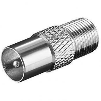 Adaptateur Fiche-F mâle vers Fiche-F femelle métallique