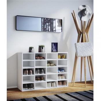 VCM Hinsol L Schuhschrank, 92 x 67 cm, Weiß