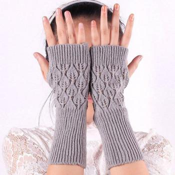 Warm Acrylic Fingerless Gloves for Women