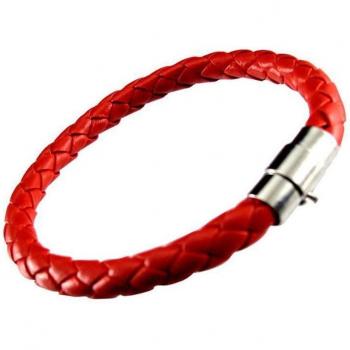 Men's Unique Zinc Alloy Weave Black PU Leather Bracelet