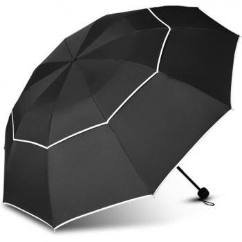 Parapluie portable double tissu pour pluie