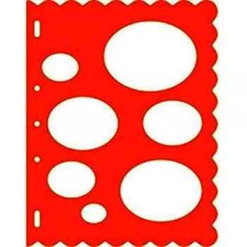 Gabarit de découpe ovales 28 x 28 cm orange