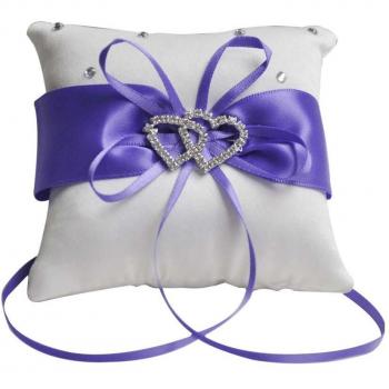 Decorative Satin Ring Pillow with Bowknot