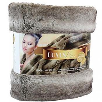 Gözze Kuscheldecke braun/weiß 150.0 W cm