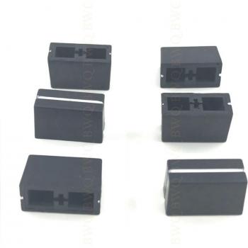 15pcs 20mm x 10mm x 12mm Mixer Fader Knob Caps Black