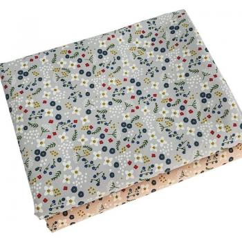 Floral Cotton Twill Fabric for DIY Sewing 50x40cm