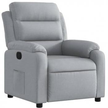 Fauteuil de salon gris clair à inclinaison réglable