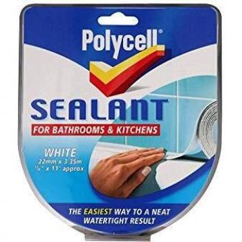 Polycell SSBKWH22 22mm Bathroom/Kitchen Sealant Strip