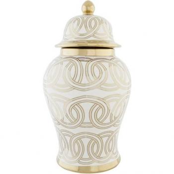 Vaso in Porcellana DKD Home Decor Oriental 22 x 22 x 42 cm