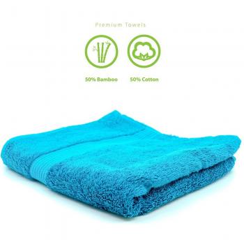TopSpirit Serviette 50% Bambou 500 GSM Bleu pétrole