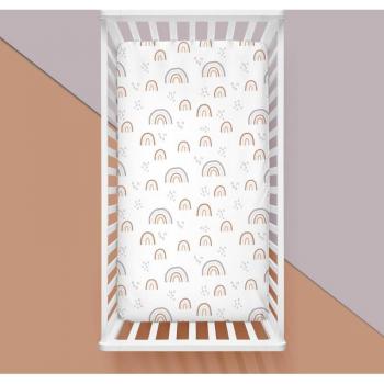 Printed Cotton Crib Fitted Sheets