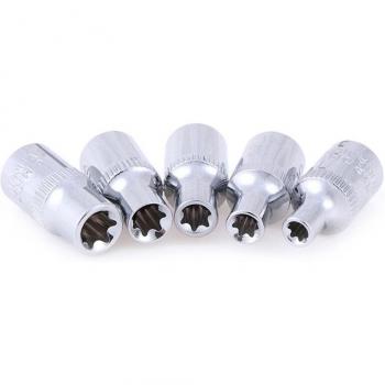 5PC 1/4 Inch Female Torx Star Bit Set E4, E5, E6, E7, E8