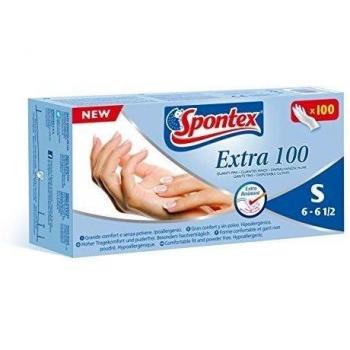 Guantes de vinilo Spontex, 100 unidades, talla S