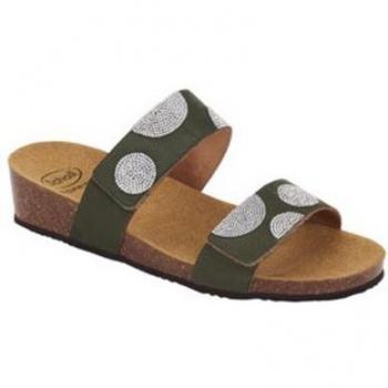 Sandales Scholl Dubai Double Braguette Femme Vert Taille 40