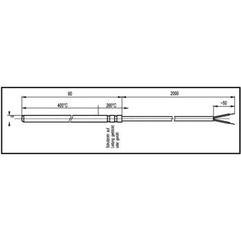 Sonde de mesure de température Enda K1-TC-J-6x60-2M