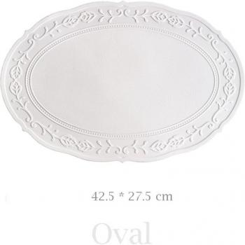 Posavasos Ovalado de Silicona 3D, Aislante Térmico y Resistente al Aceite
