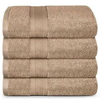 Trident Super Soft Bath Towels, 4 Pieces, 100% Cotton, 500 GSM