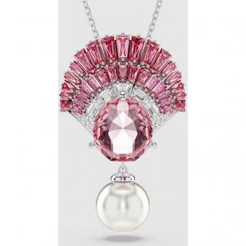 Swarovski Idyllia‑Perlenkette „Muschelkristalle“ – Rosa, rhodinierte Unisex-Version