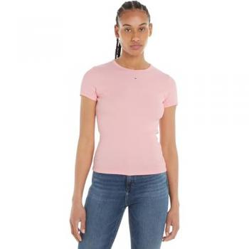 Tommy Jeans T-Shirt Essential DW0DW17383 Rosa Slim Fit XL Damen
