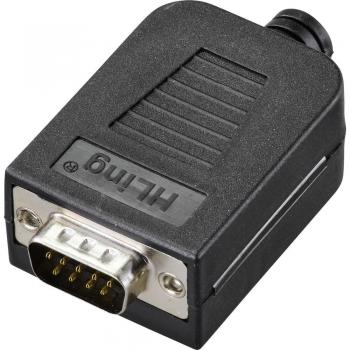 TRU COMPONENTS D-SUB Steckverbinder 9-polig, Draht, Schwarz, 1 Stück