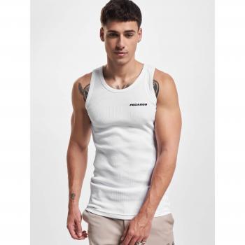 Weißes Tanktop mit Label-Stitching
