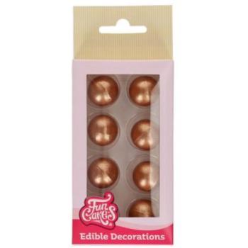 Boules de chocolat FunCakes couleur bronze 8 pièces