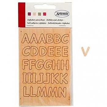 Autocollants alphabet en bois