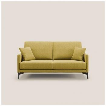 Saturno Comfort – Divano Giallo 140 cm, Tessuto Morbido, Protezione Impermeabile