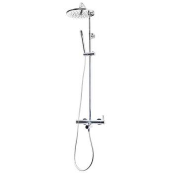 Columna Baño-Ducha Theo 86550700: Mezcla, Inversor y Rociador 250 mm en ABS + Flexo PVC